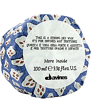 Davines More inside Strong Dry Wax - Сухой воск для текстурных матовых акцентов, 75 мл